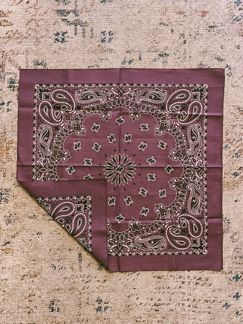 Vintage Paisley Bandana | Purple