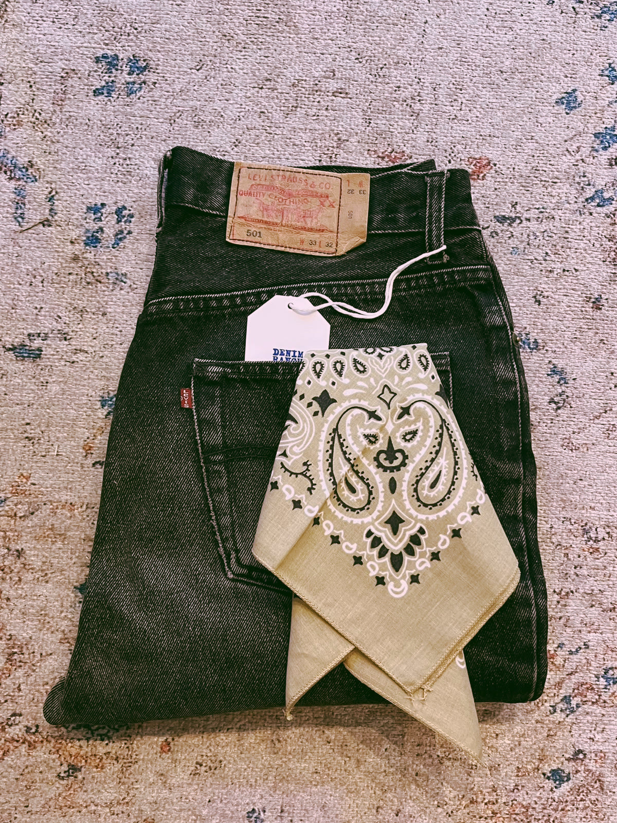 Vintage Paisley Bandana | Sage Green