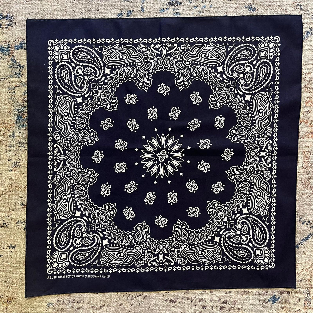 Vintage Paisley Bandana | Navy