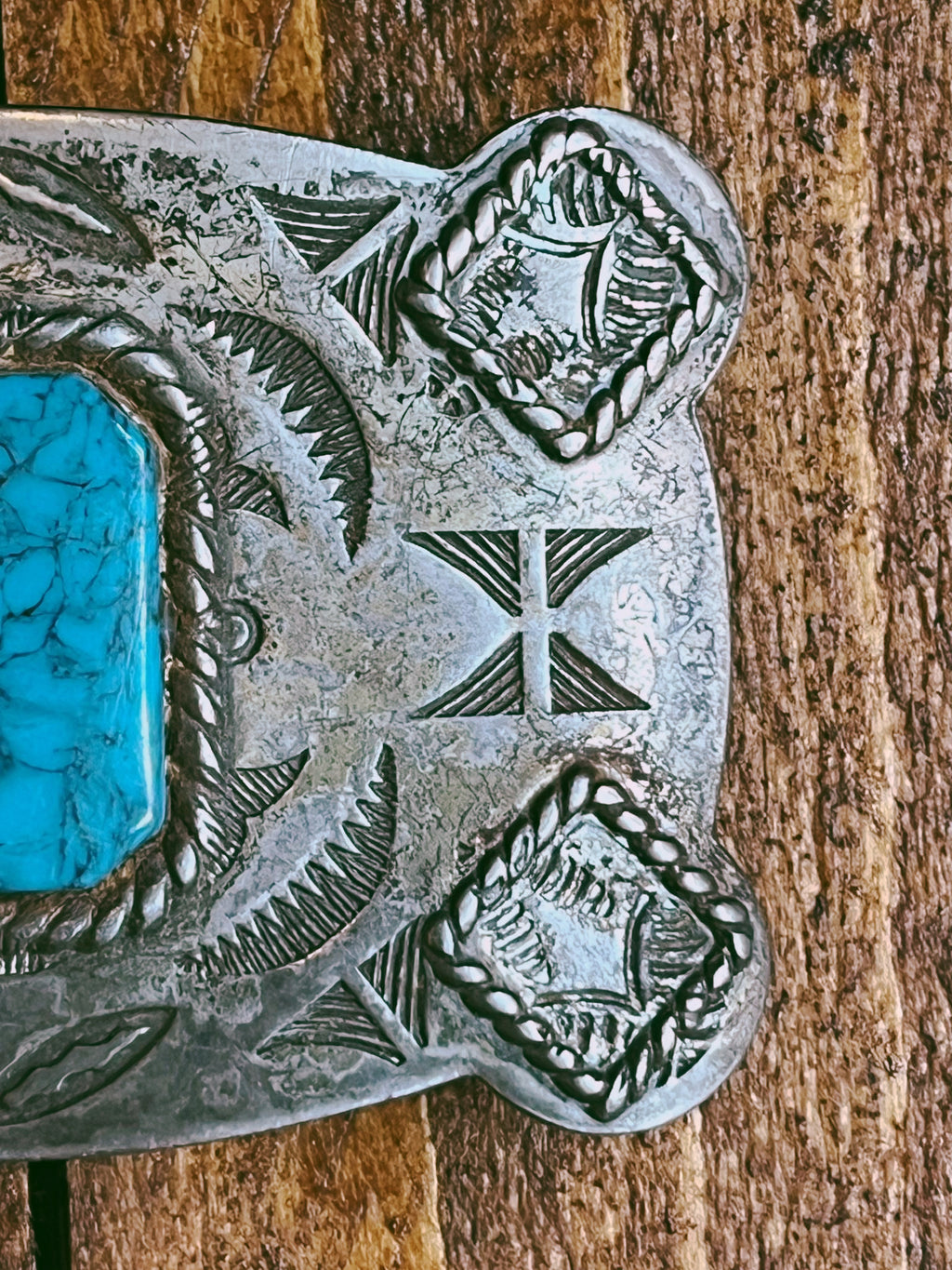 1950's Vintage Sanford Turquoise Belt Buckle