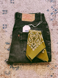 Vintage Paisley Bandana | Olive Green