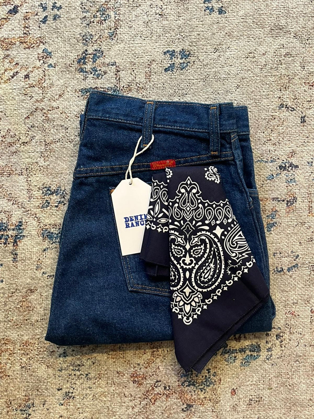 Vintage Paisley Bandana | Navy