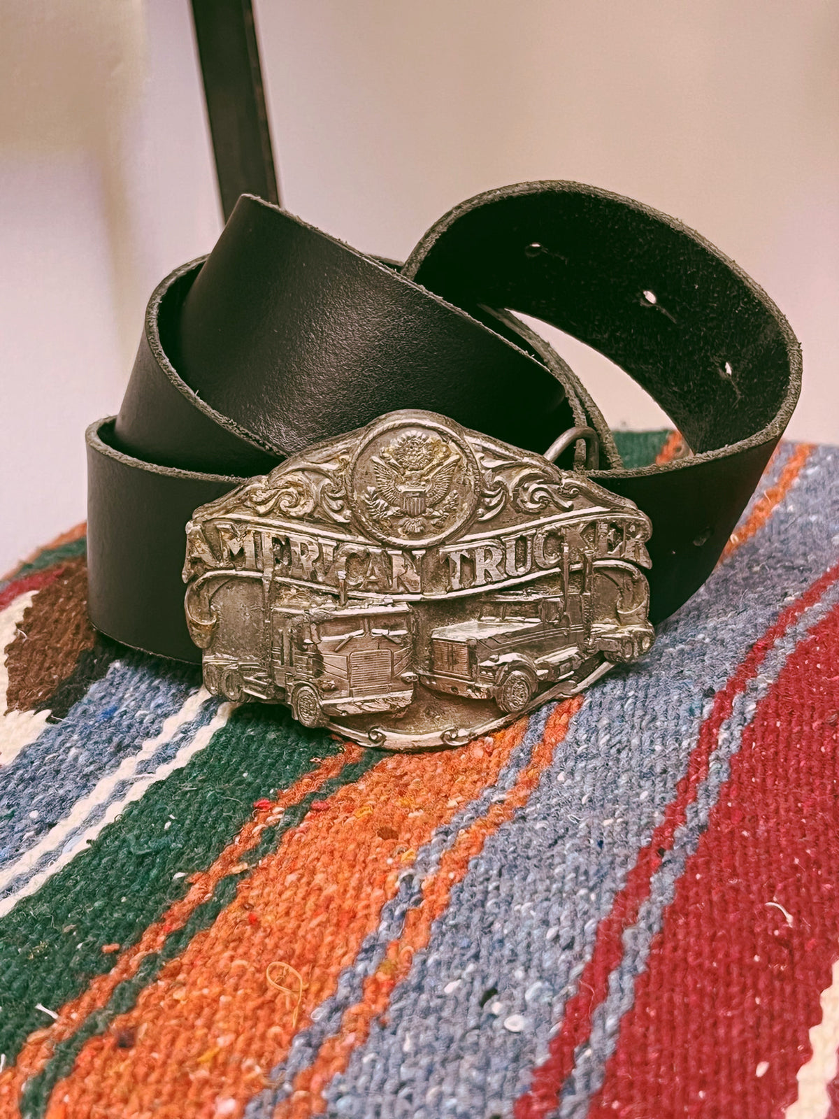 I’d Rather Be Trucking Vintage 1986 Belt Buckle