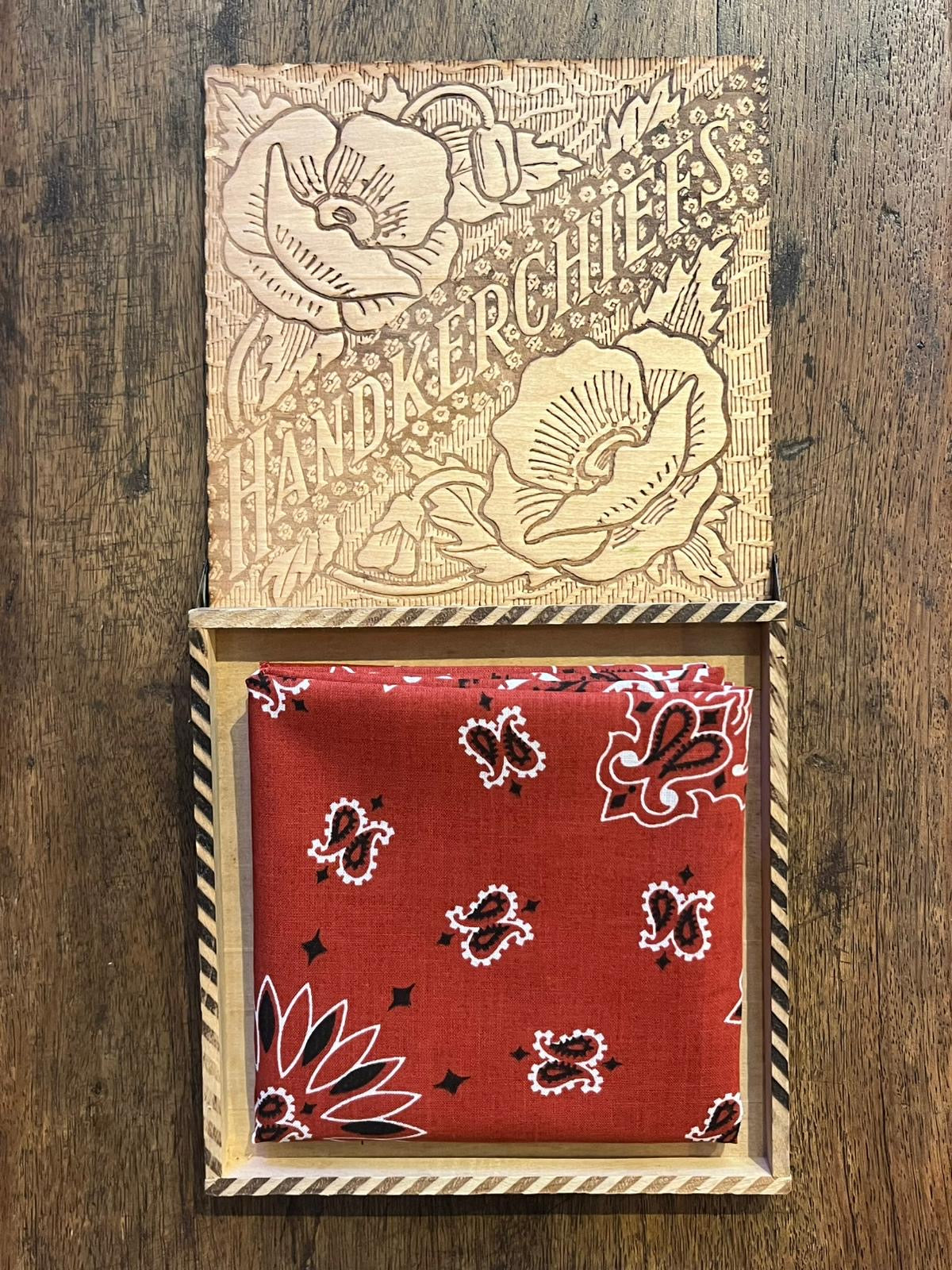 Vintage Paisley Bandana | Burnt Red