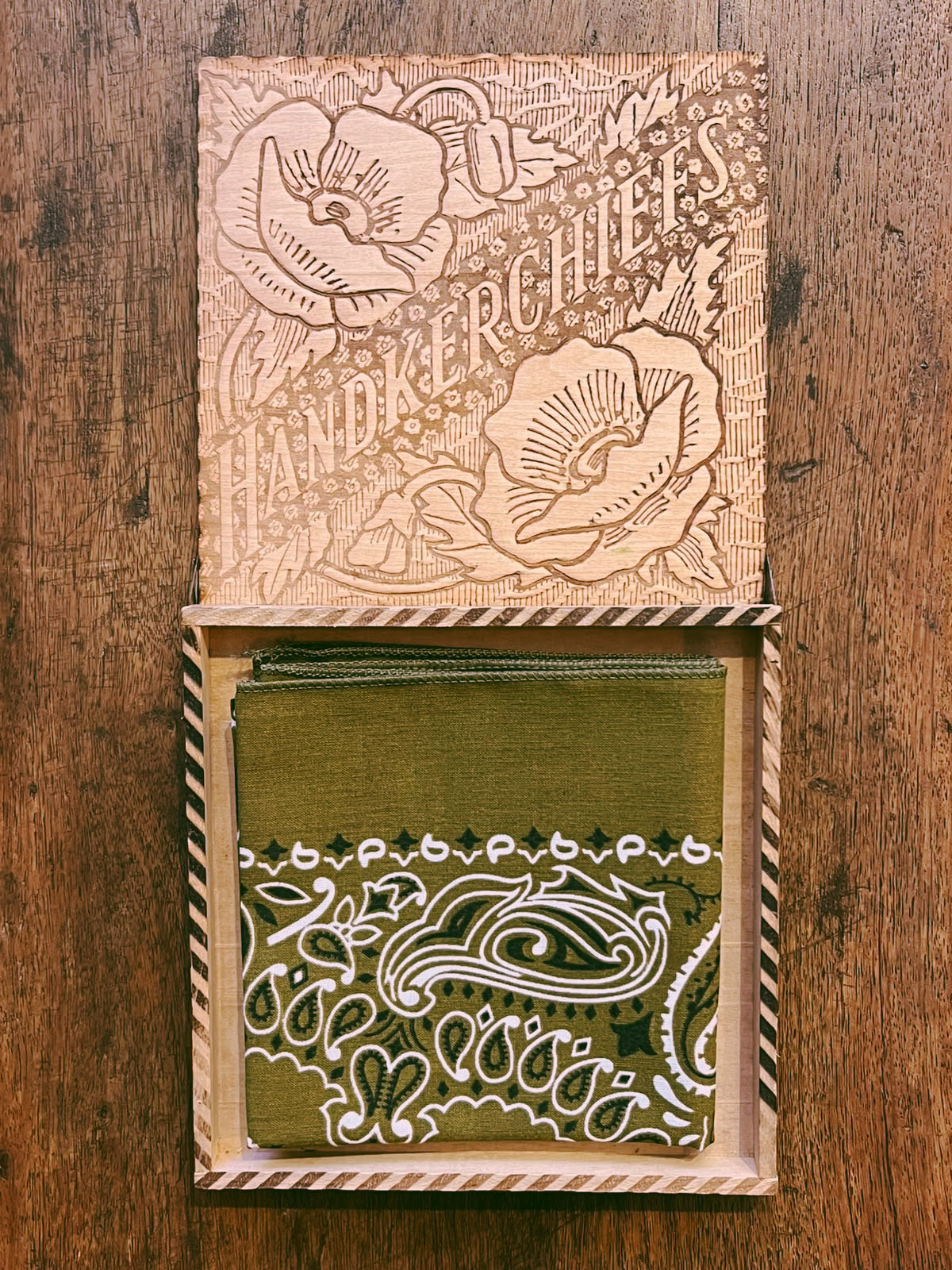 Vintage Paisley Bandana | Olive Green