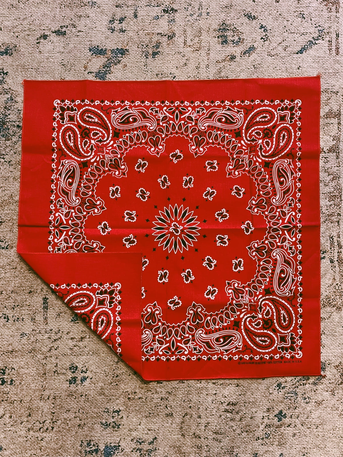 Vintage Paisley Bandana | Red