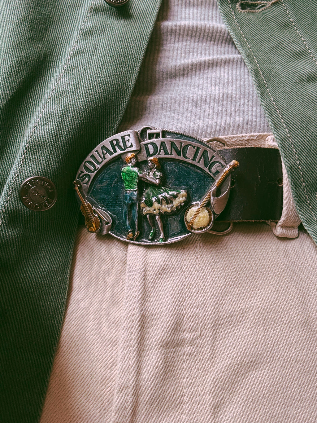 1985 Square Dancing Belt Buckle
