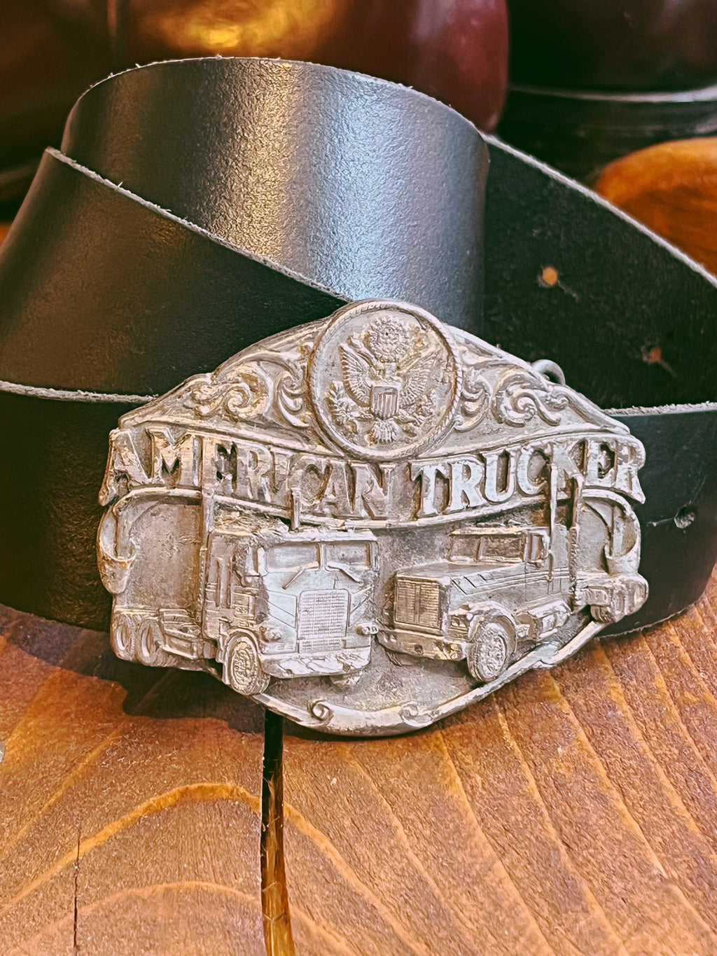 I’d Rather Be Trucking Vintage 1986 Belt Buckle