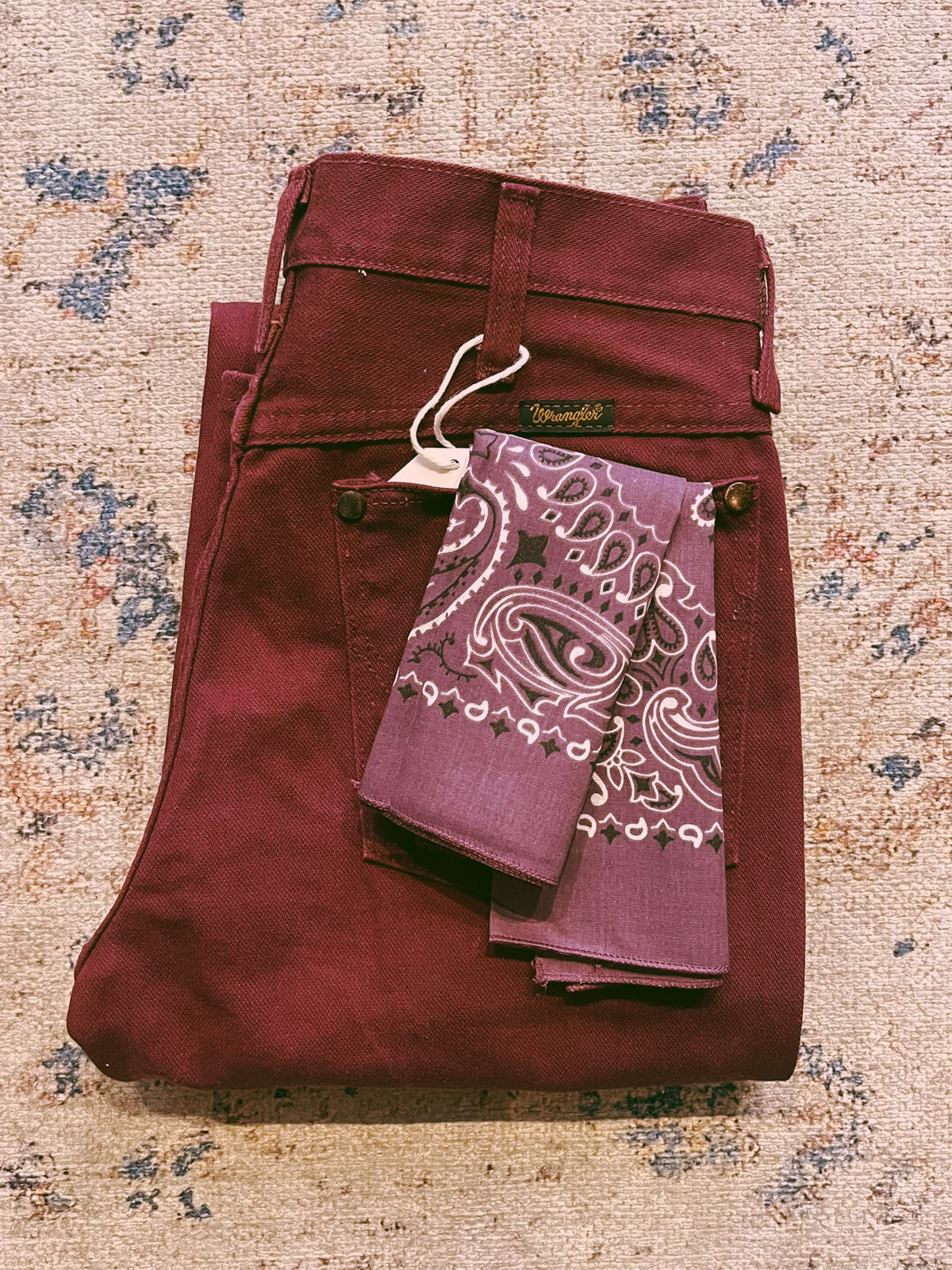 Vintage Paisley Bandana | Purple